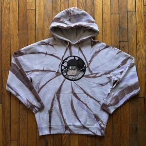 Hypland Naruto Neji Hoodie Tie Dye‎ Unisex Medium Pink Purple Anime Japan Ninja